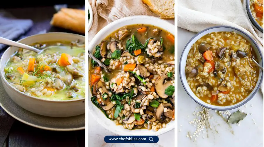 mushroom barley soup recipes