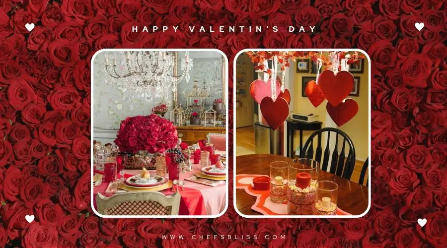 valentine’s day buffet table decor ideas