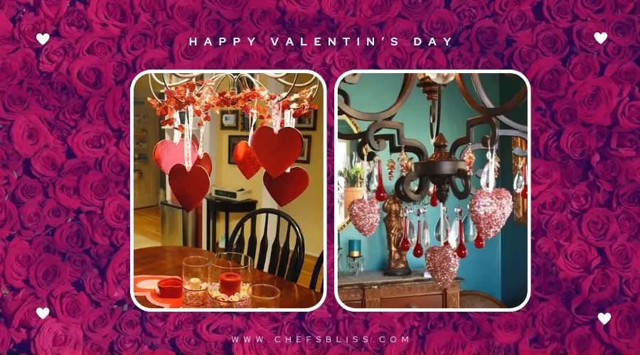 valentine’s day chandelier decor ideas