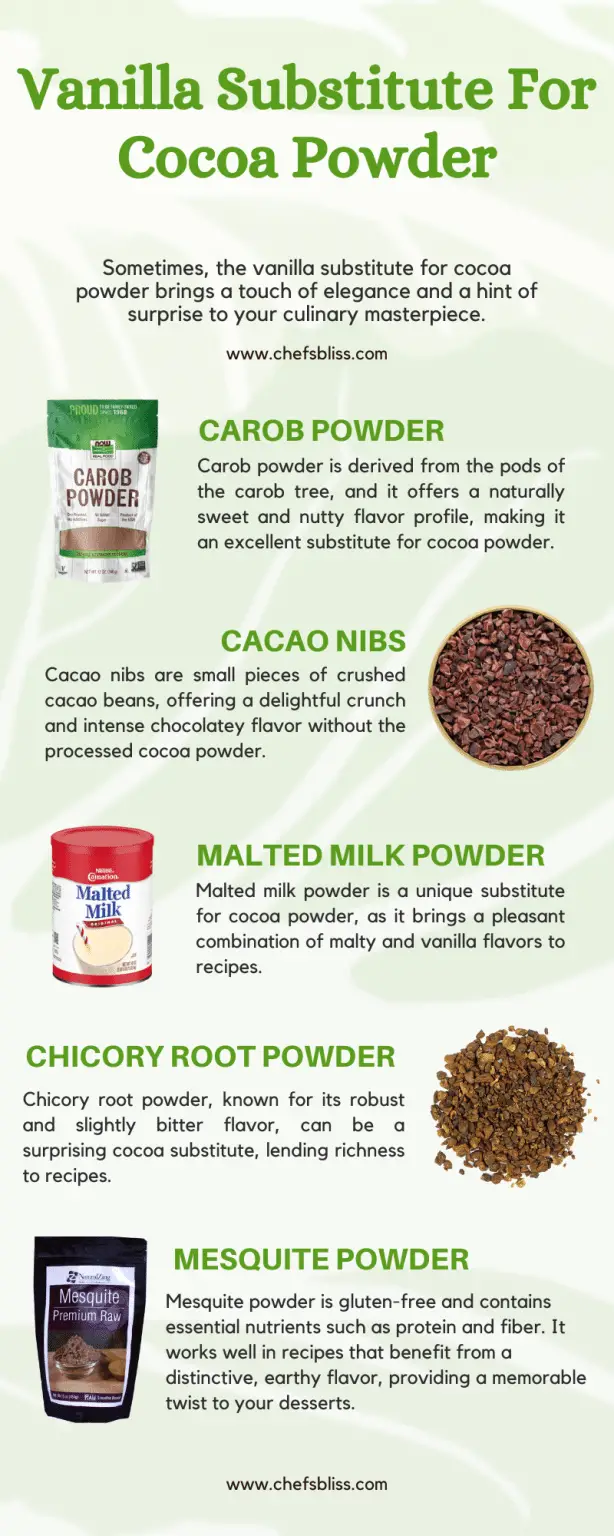 10 Vanilla Substitute For Cocoa Powder You Can Go For ChefsBliss