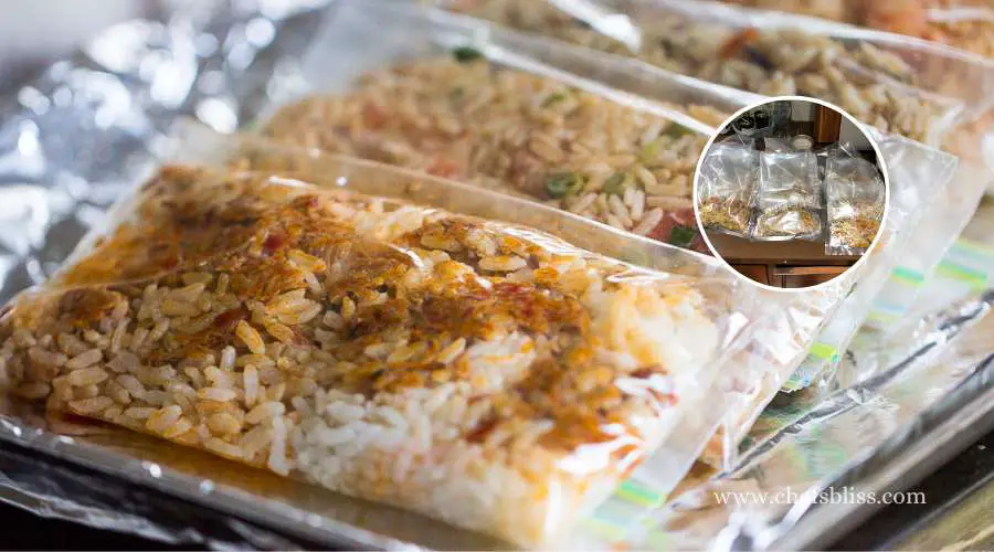 vacuum sealing cooked rice