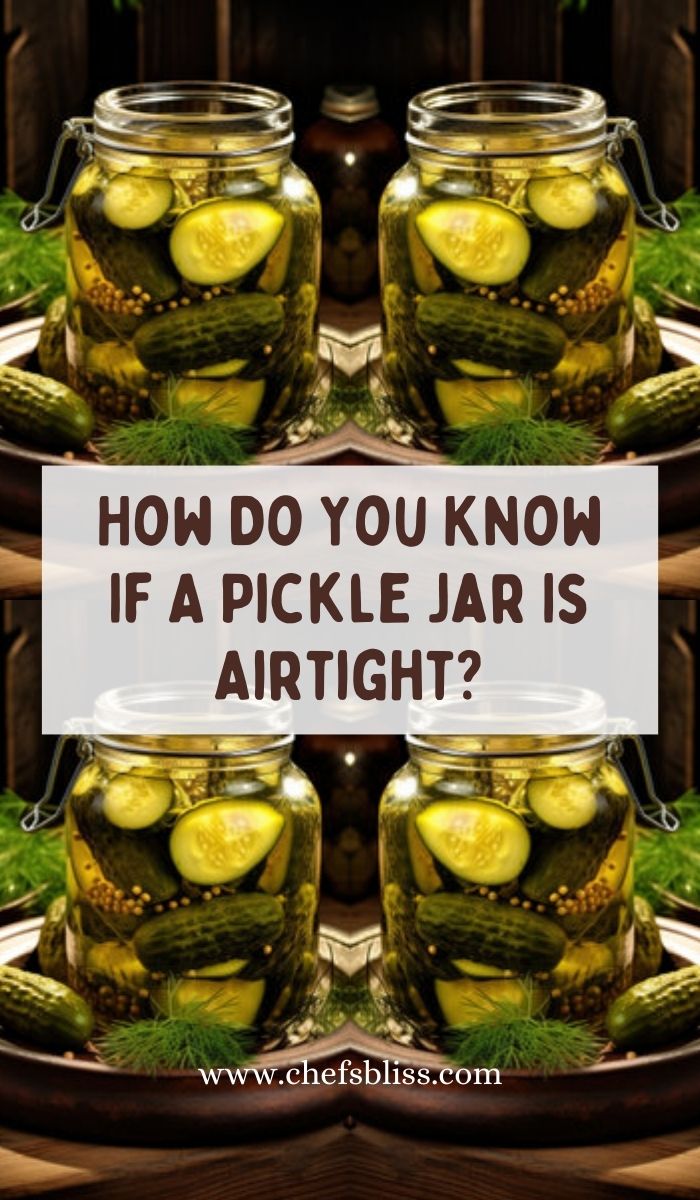 How Do You Know If A Pickle Jar Is Airtight?