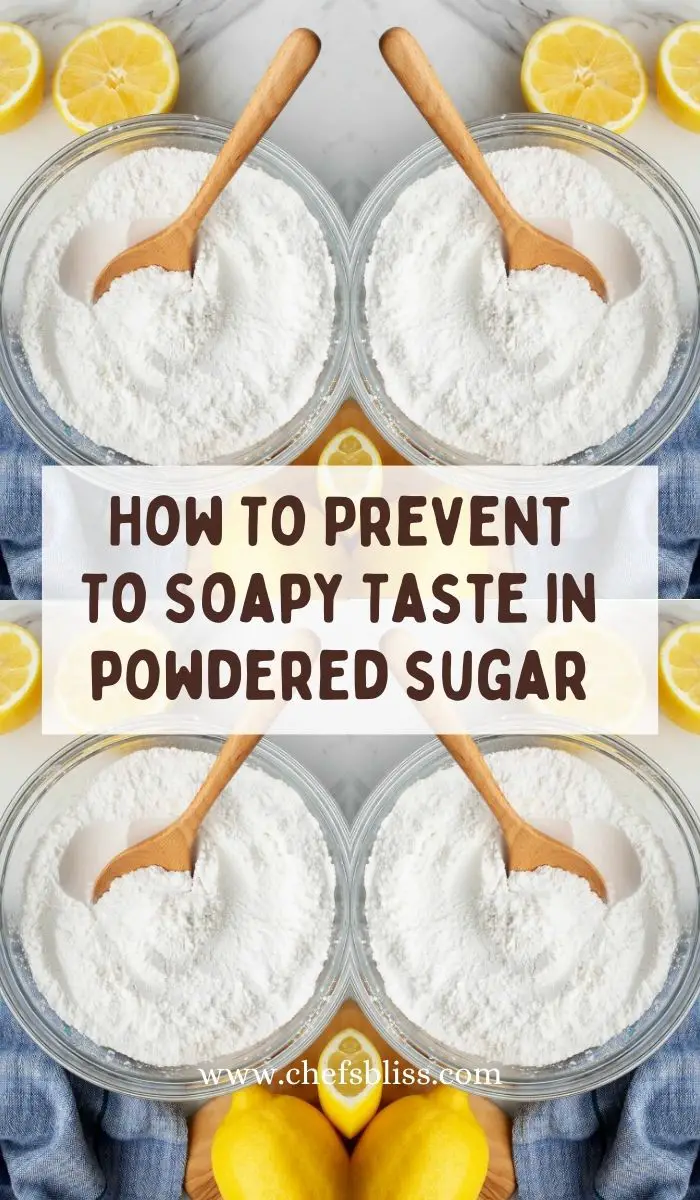 How To Prevent To Soapy Taste in powdered sugar