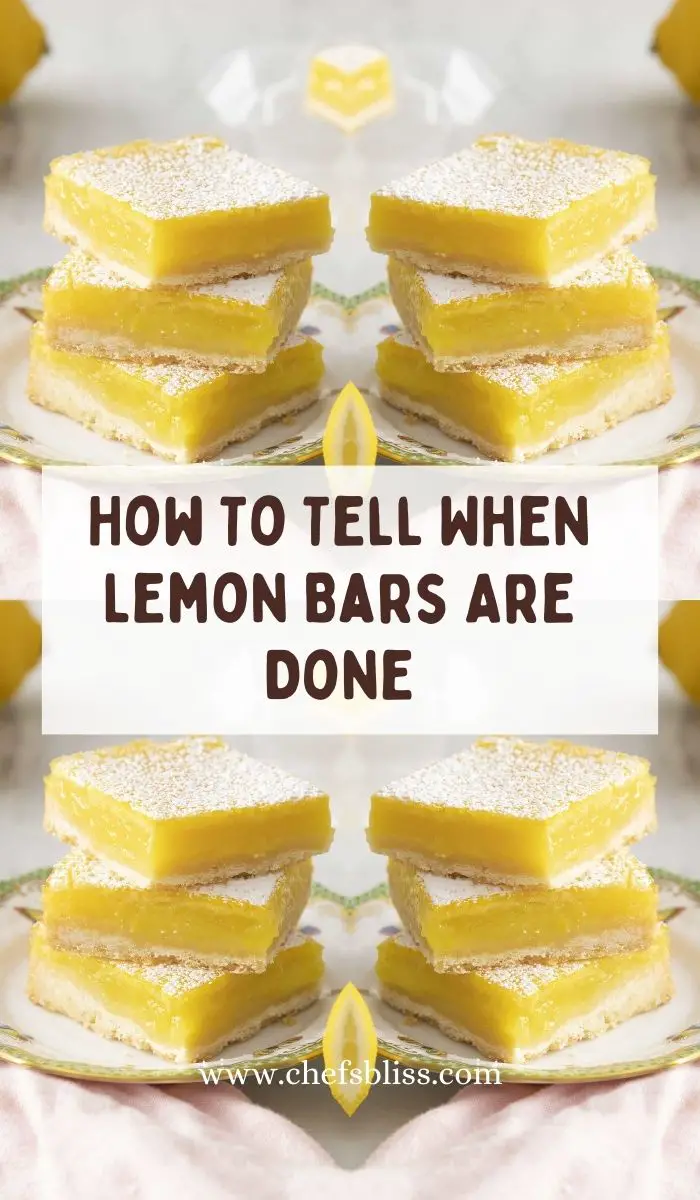 How To Tell When Lemon Bars Are Done