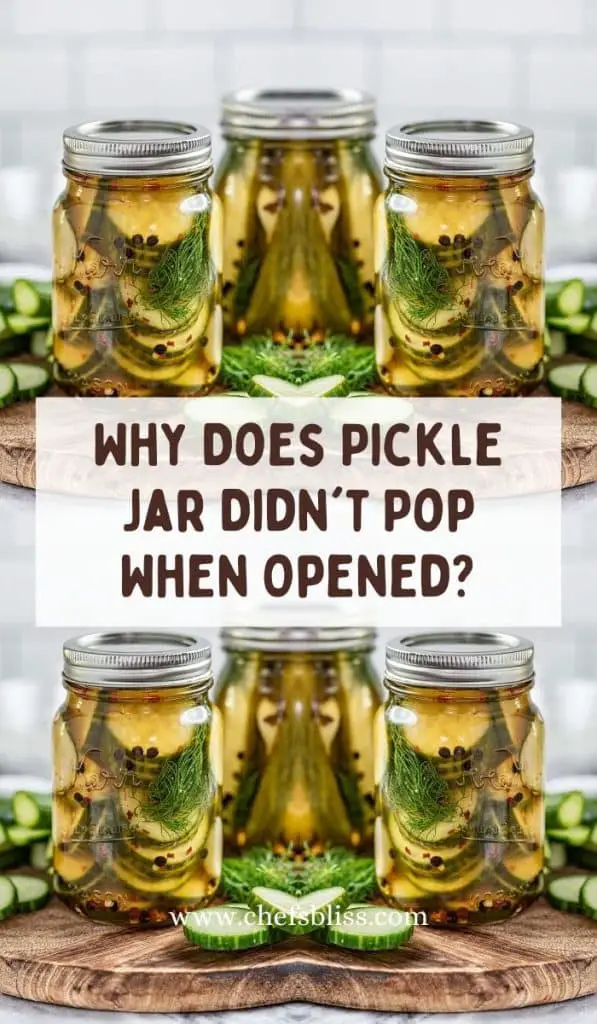 Pickle Jar Didn’t Pop When Opened What To Do Now? ChefsBliss