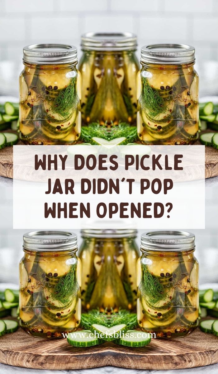 Why Does Pickle Jar Didn't Pop When Opened