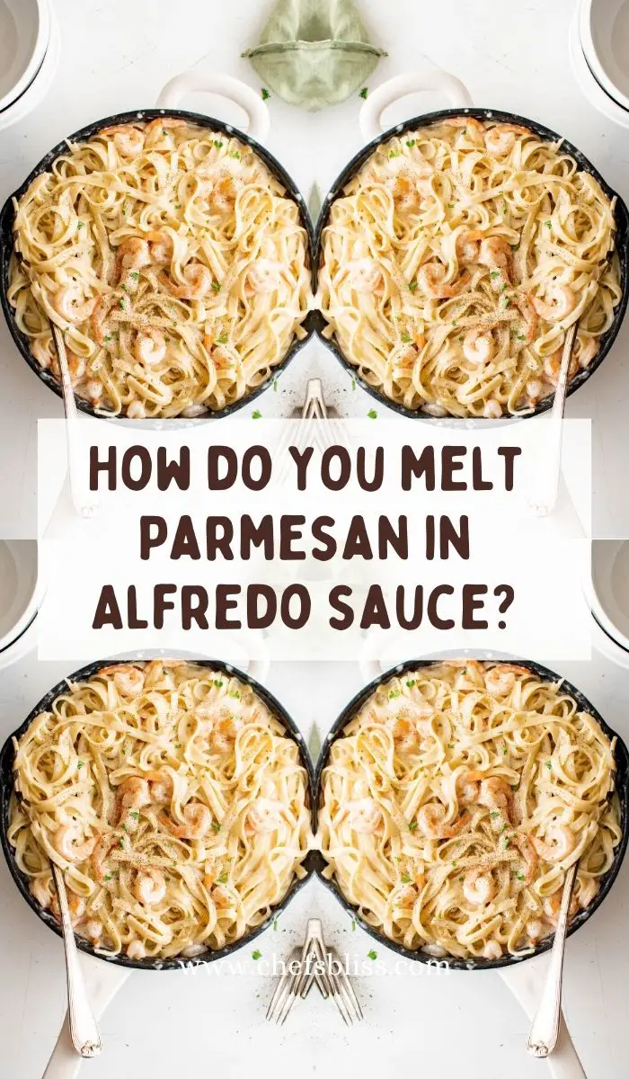 How do you melt Parmesan in Alfredo sauce?
