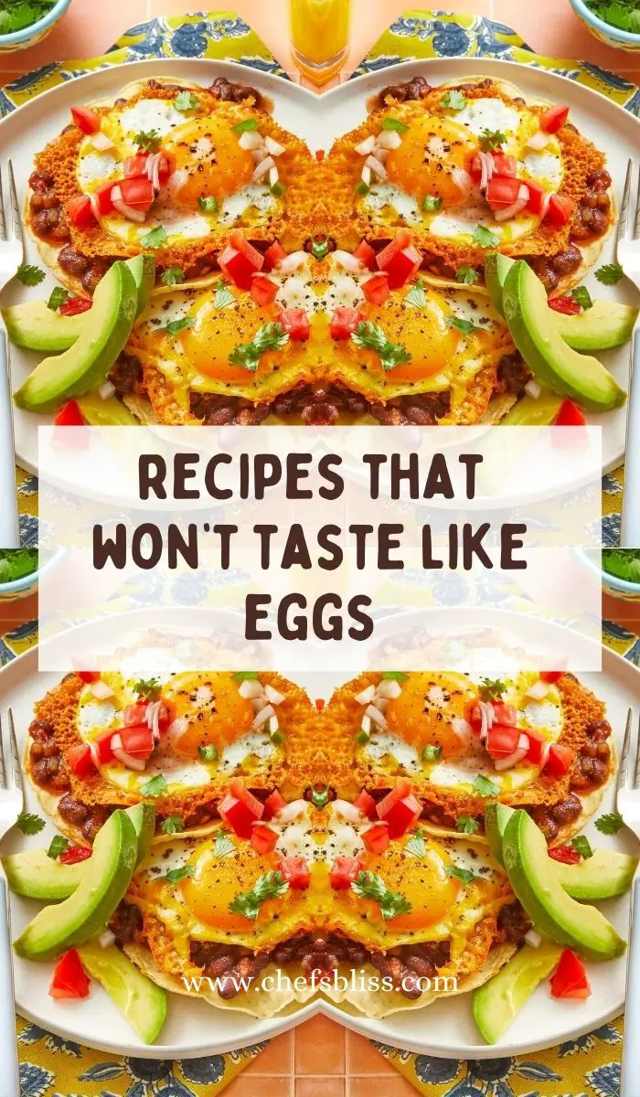 recipes that won’t taste like eggs