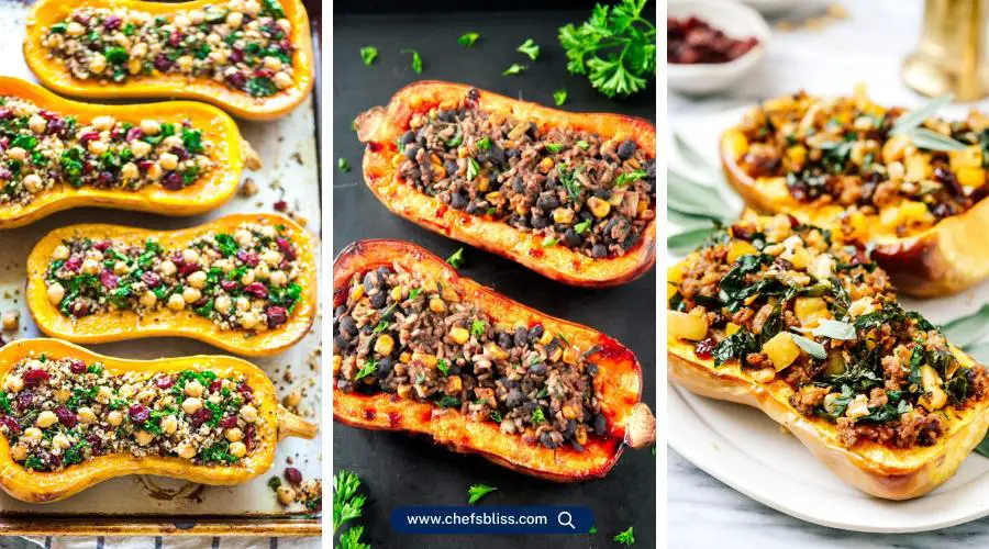 vegetarian stuffed butternut squash recipes