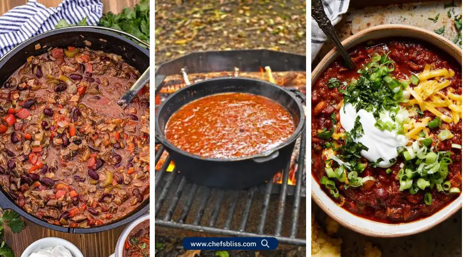 campfire dutch oven chili recipes