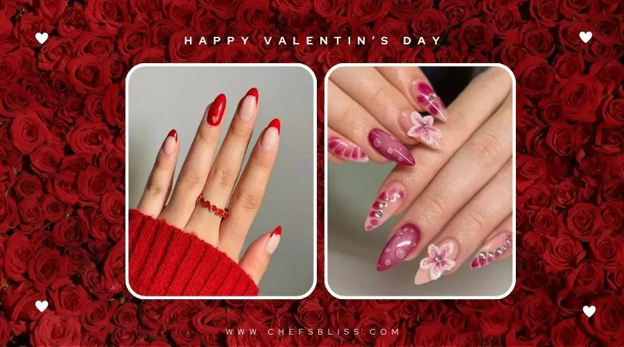 valentine’s day abstract nail ideas