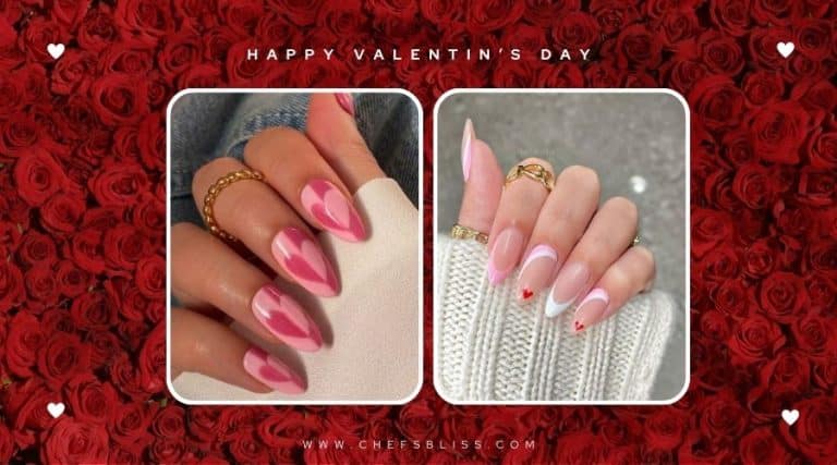 valentine’s day almond nail ideas