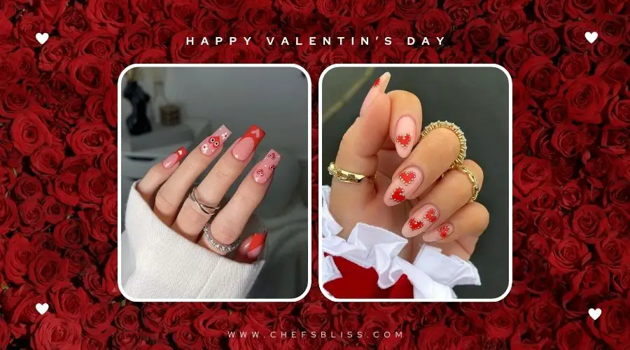 valentine’s day almond shaped nail ideas