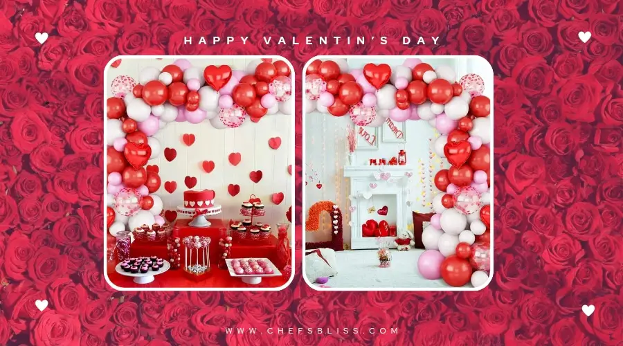 valentine’s day balloon arch decor ideas