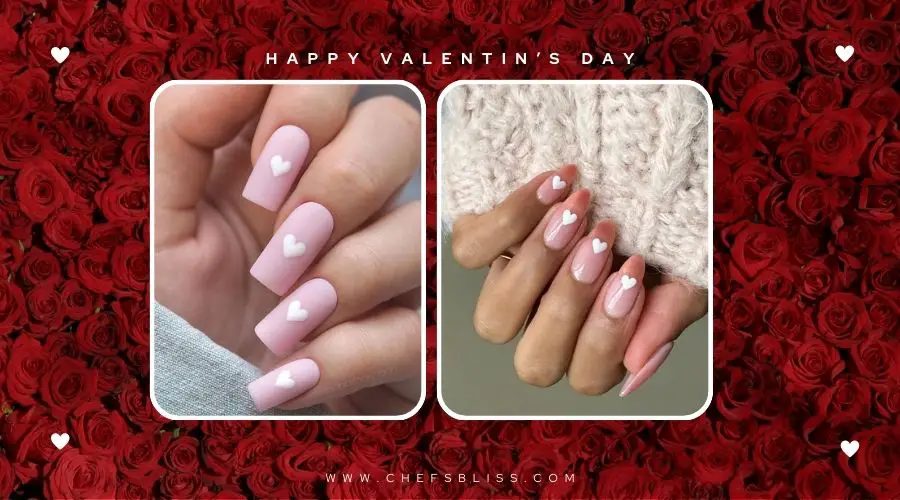 valentine’s day blush pink nail idea