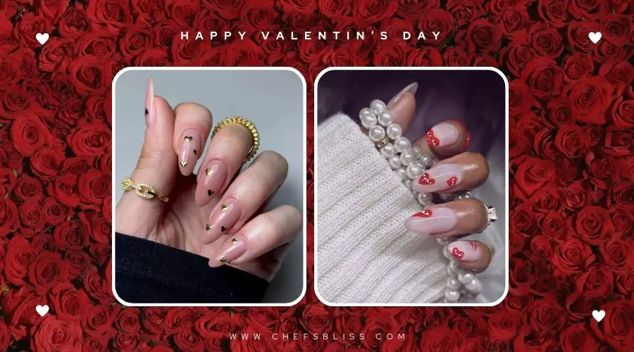 valentine’s day bold heart nail ideas