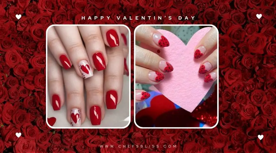 valentine’s day bold red nail ideas