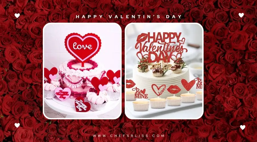 valentine’s day cake topper decor ideas