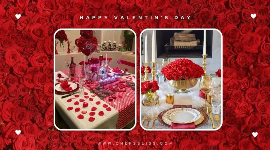 valentine’s day candlelit dinner decor ideas