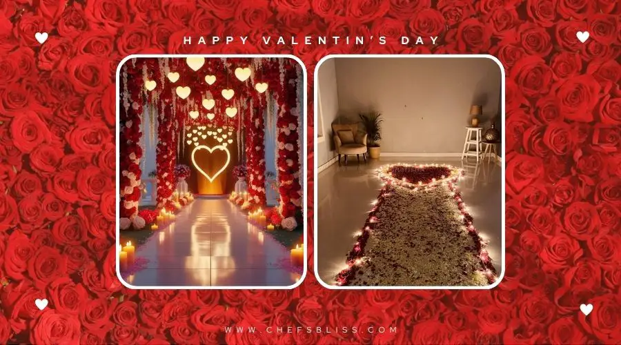 valentine’s day candlelit pathway ideas