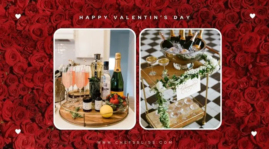 valentine’s day champagne bar decor ideas