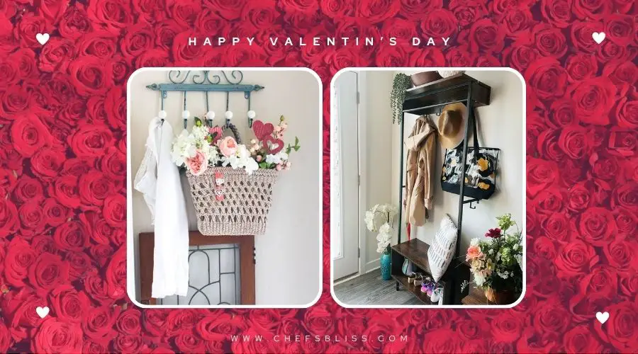 valentine’s day coat rack decor ideas