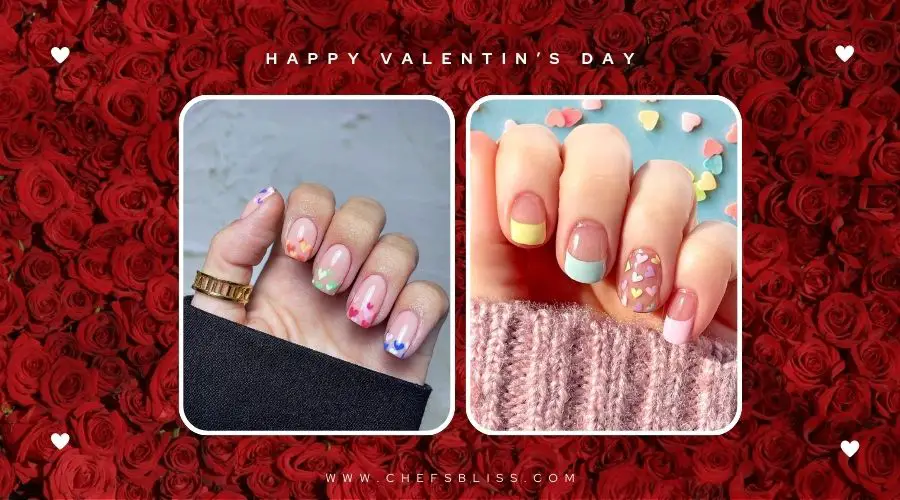 valentine’s day colorful nail ideas