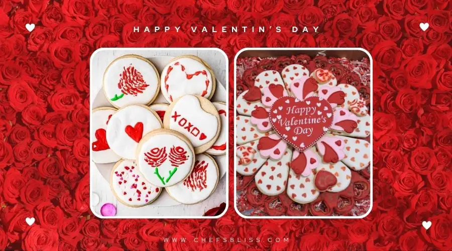 valentine’s day cookie platter decor ideas