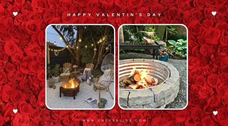 valentine’s day cozy fire pit decor ideas