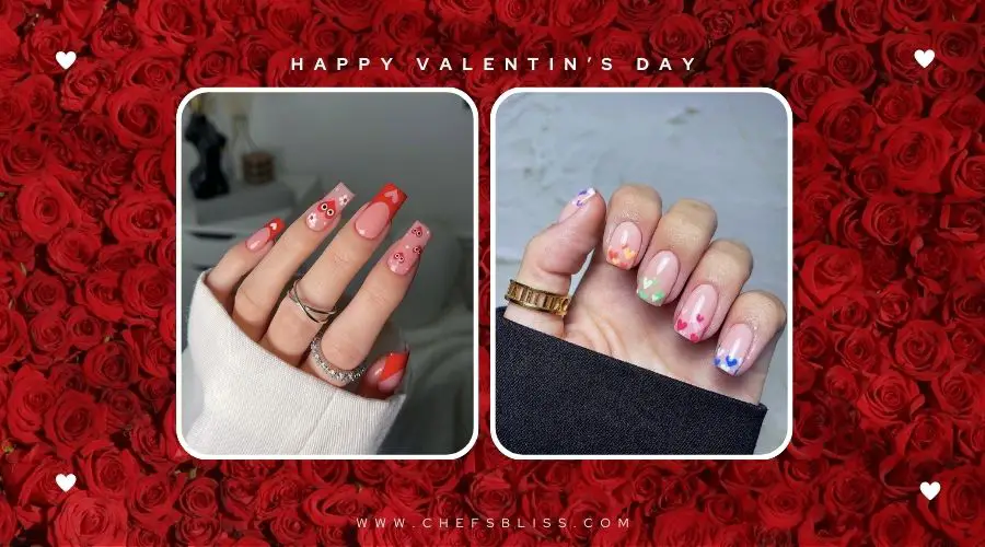 valentine’s day delicate pink nail ideas