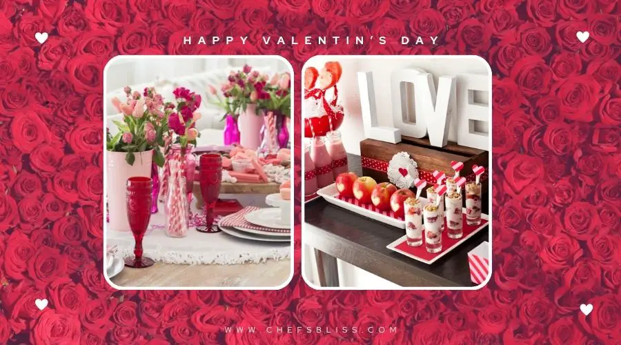 valentine’s day dessert table decor ideas