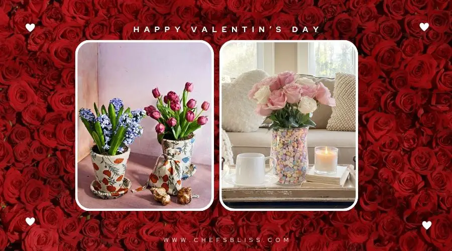 valentine’s day faux flower decor ideas