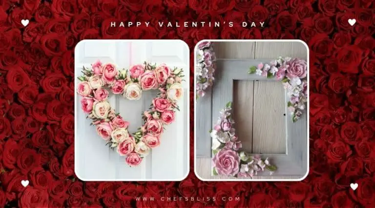 valentine’s day floral frame decor ideas
