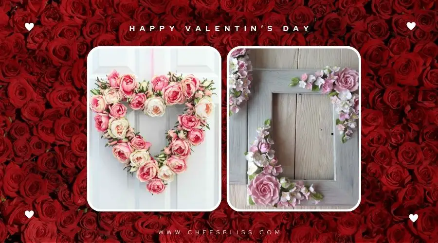 valentine’s day floral frame decor ideas