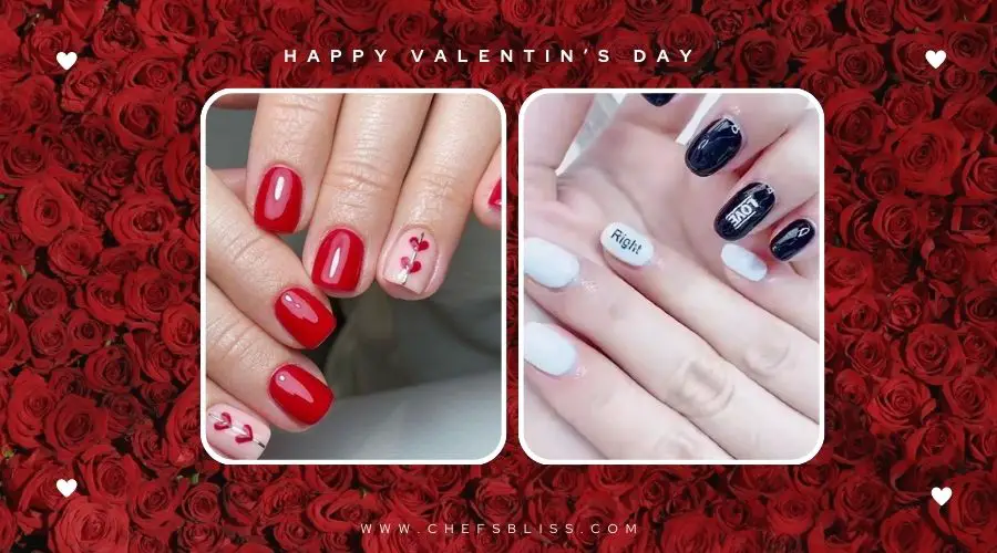 valentine’s day floral lace nail ideas