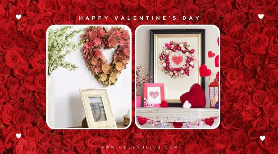 valentine’s day floral wreath decor ideas