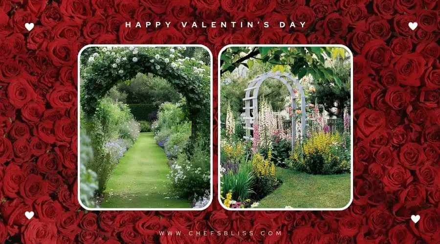 valentine’s day garden arch and gate ideas