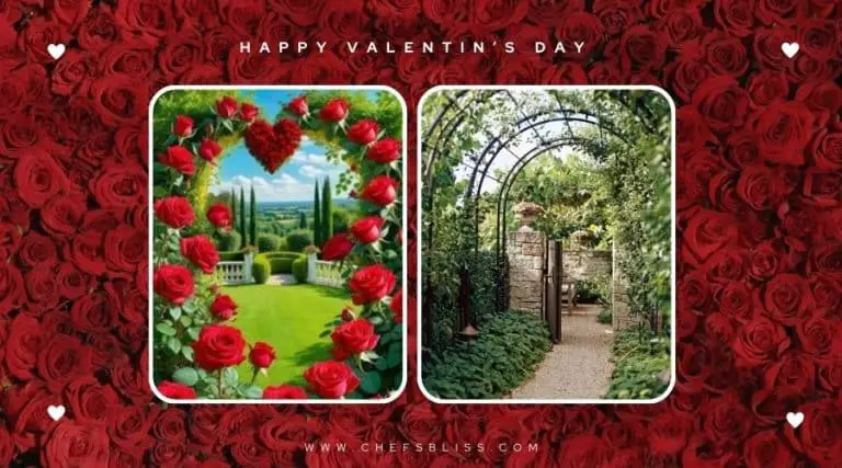 valentine’s day garden archway ideas