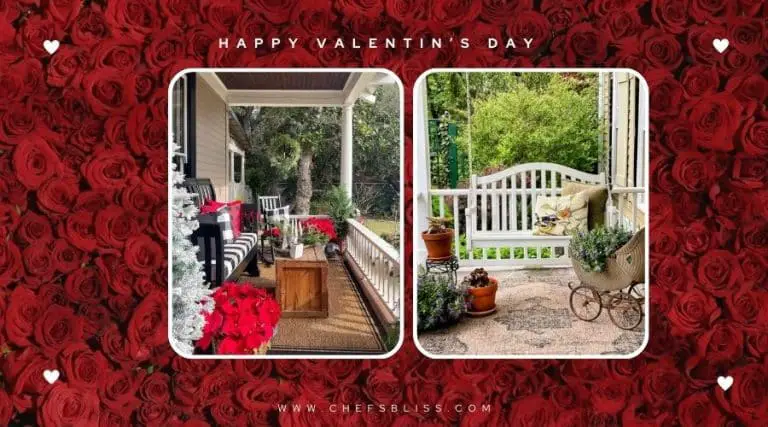 valentine’s day garden bench swing ideas