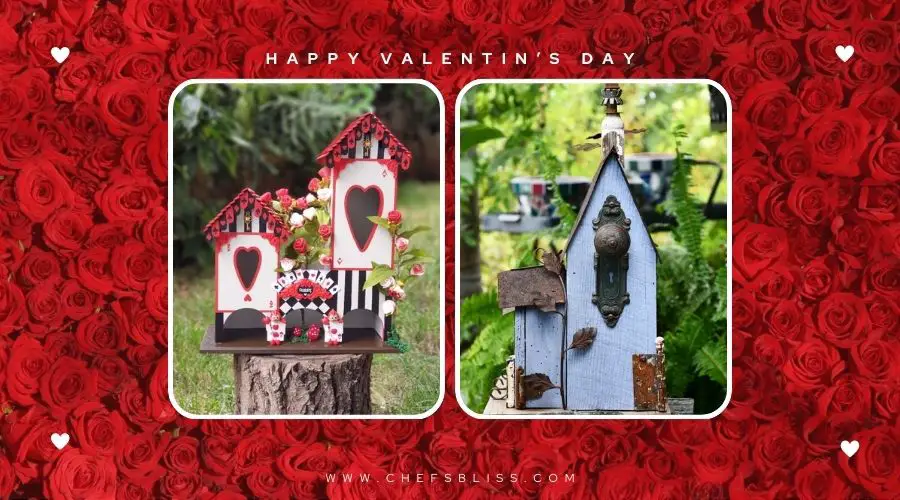 valentine’s day garden birdhouse ideas