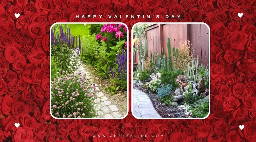 valentine’s day garden decorative stones ideas