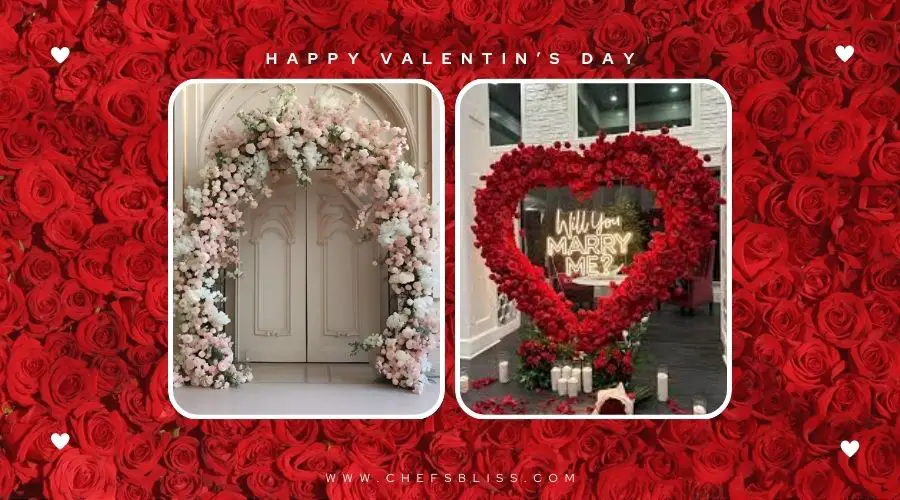 valentine’s day garden floral arch ideas