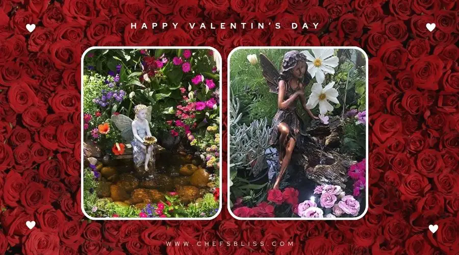 valentine’s day garden fountain ideas