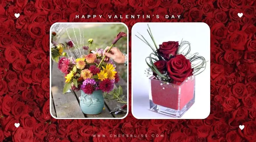 valentine’s day garden glass vase ideas