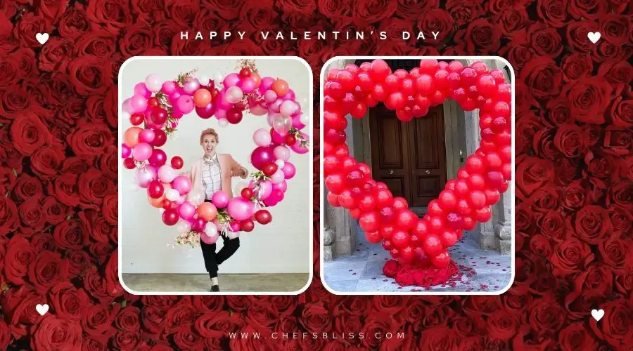 valentine’s day garden heart arch ideas