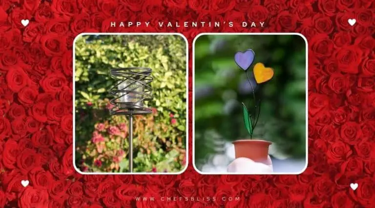 valentine’s day garden lantern stake ideas