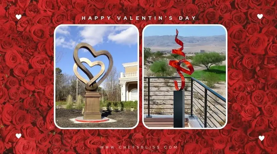 valentine’s day garden metal sculpture ideas