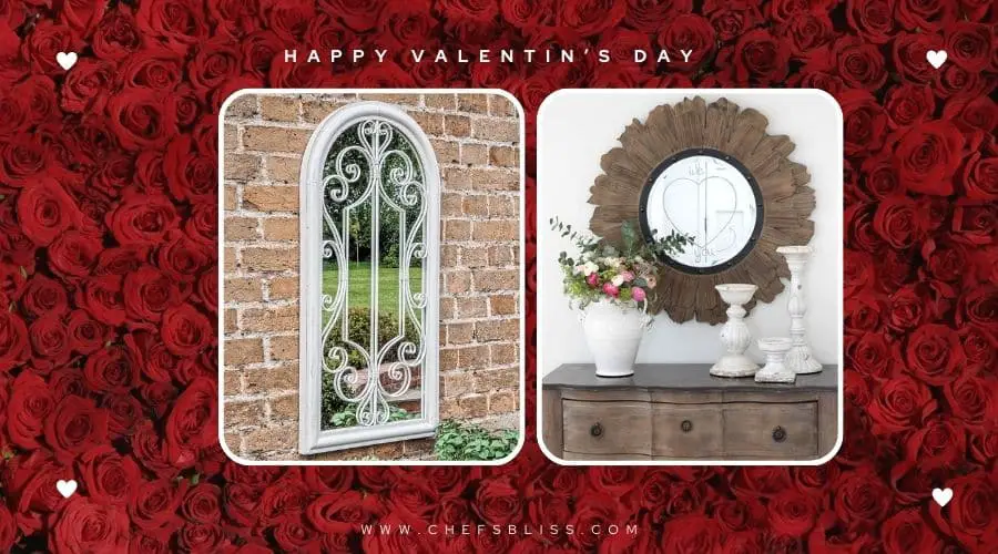 valentine’s day garden mirror ideas