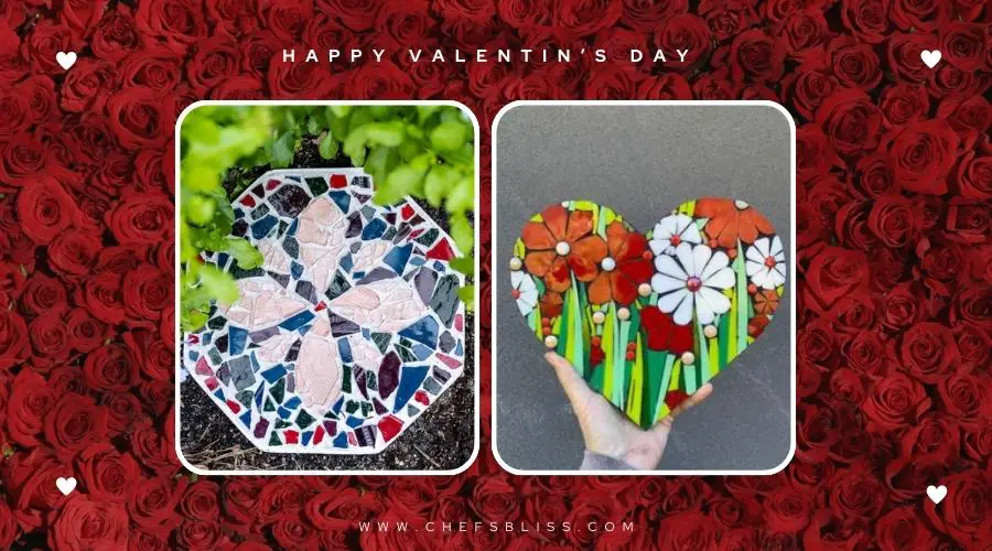 valentine’s day garden mosaic ideas