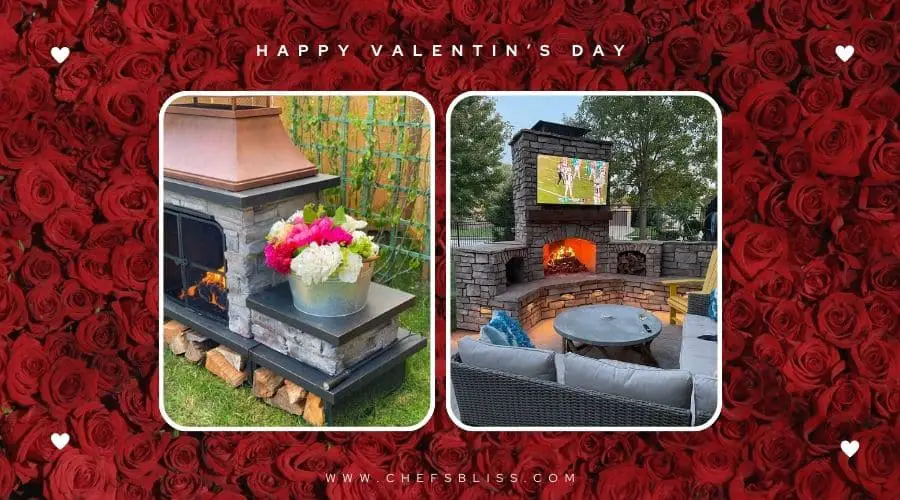 valentine’s day garden outdoor fireplace ideas